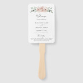Sage Greenery Dusty Rose Floral Wedding Program Fächer (Vorderseite)