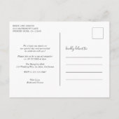 Sage Greenery Dusty Rose Rosa Blumenbedeckung Ankündigungspostkarte (Rückseite)