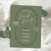Sage Greenery Elegant Salon Einladung