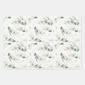 Sage Greenery Elegante Soft Rose Gold Foliage Geschenkpapier Set (Vorderseite 2)