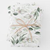 Sage Greenery Elegante Soft Rose Gold Foliage Geschenkpapier Set (Beispiel)