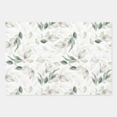 Sage Greenery Elegante Soft Rose Gold Foliage Geschenkpapier Set (Vorderseite)