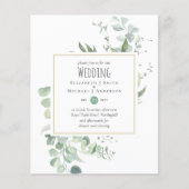 Sage Greenery Eucalyptus Wedding BUDGET lädt ein (Vorderseite)