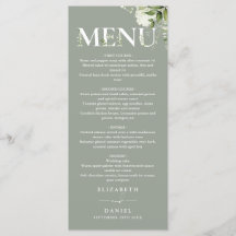 Sage Greenery Floral Typografy Monogram Wedding