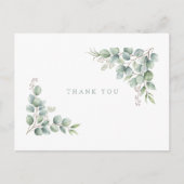 Sage Greenery Funeral Personalized Thank You Postkarte (Vorderseite)