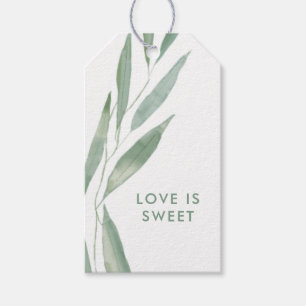 Sage Greenery Liebe ist süße Tags, Gastgeschenk Ho Geschenkanhänger