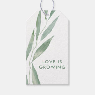 Sage Greenery Liebe wächst Tags, Gastgeschenk Hoch Geschenkanhänger