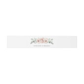 Sage Greenery Pink Dusty Rose Floral Wedding Einladungsbanderole (Flach)
