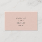 Sage Greenery Pink Dusty Rose Floral Wedding Platzkarte (Rückseite)