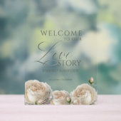 Sage Greenery Roses Welcome Wedding Sign Acrylschild (Neutral)