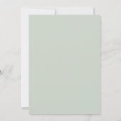 Sage Greenery Spanische Hochzeit Einladung (Rückseite)