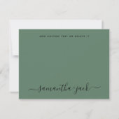 Sage Greenery Stylish Script Elegant Minimalist Mitteilungskarte (Vorderseite)