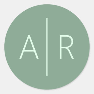 Sage Greenery Umschlag Aufkleber, Gastgeschenk Hoc Runder Aufkleber