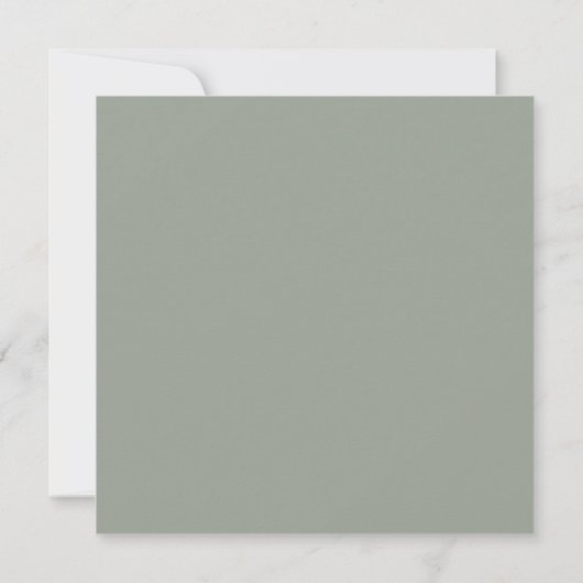 Sage Greenery Wedding Botanical Watercolor Einladung (Rückseite)