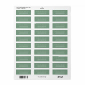 Sage Greenery Wedding Return Address Label (Vorne)