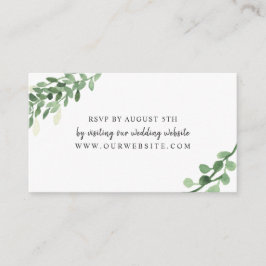Sage Greenery wedding RSVP Online-Karte 4196 4197 Begleitkarte