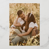 Sage Greenery White Rose Wedding Folieneinladung (Rückseite)