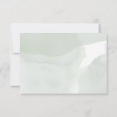 Sage Greenery White Rose Wedding RSVP Karte (Rückseite)