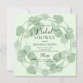 Sage GreenWatercolor Grüne Brautparty Einladung (Vorderseite)