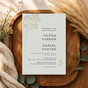 Sage Grün Baby's Breath Hochzeit Einladung