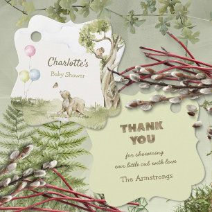 Sage Grün Bearly Wait Fancy Quadrat Geschenkanhänger