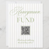 Sage Grün & Beige Hochzeitsgeschenk QR-Code Schild (Vorderseite)
