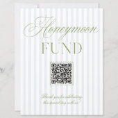 Sage Grün & Blau Flitterwochen Fonds QR-Code Schil (Vorderseite)