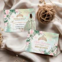 Sage Grün Blush Pink Whimsical Forest Quinceañera