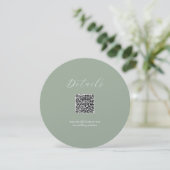 Sage Grün Details QR-Code Karte (Stehend Vorderseite)