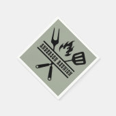 Sage-Grün Familienzusammenkunft Serviette (Ecke)
