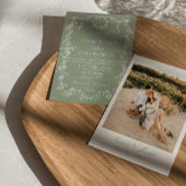 Sage Grün Garten Wald Monogramm Boho Hochzeit Einladung