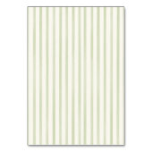 Sage-Grün-Gestreifte Hochzeit Tischnummer (Rückseite)