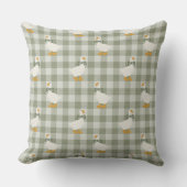 Sage Grün Gingham Gans Büffel Karo Kinderzimmer Kissen (Vorderseite)