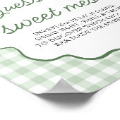 Sage Grün Gingham Golf Errate das süße Durcheinand Poster (Ecke)