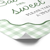 Sage Grün Gingham Schleife Golf Babys sind Süß Sch Poster (Ecke)