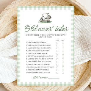 Sage Grün Golf Altweibergeschichten Babyshower-Spi Einladung