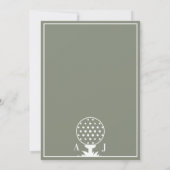 Sage Grün Golf Hochzeit Einladung (Rückseite)
