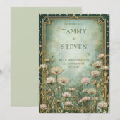 Sage Grün Himmelskörper Sternenhimmel Astrantia Ho Einladung (Vorne/Hinten)