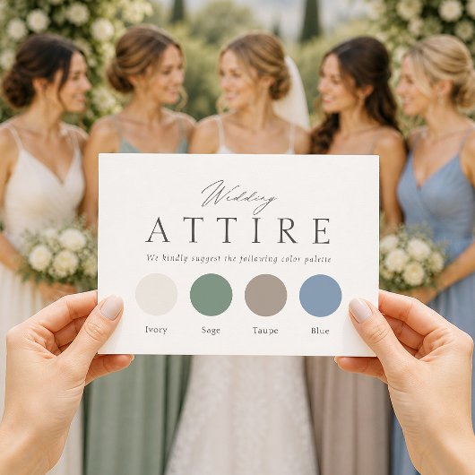 Sage Grün Hochzeitskleidung Karte