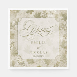 Sage-Grün Ivory Hochzeit Serviette
