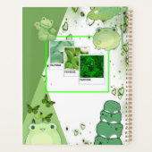 Sage Grün Kawaii Frosch Planer für Studenten (Rückseite)