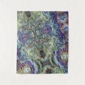 Sage grün, lila blau Motif Abstrakt Wandteppich (Vorderseite)