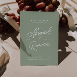 Sage-Grün-Minimalist-Save-the-Date-Einladung Einladung