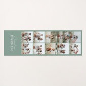 Sage grün Moderne minimale elegante Foto Collage Yogamatte (Rückseite (Horizontal))