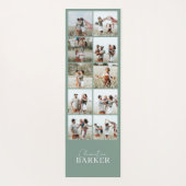 Sage grün Moderne minimale elegante Foto Collage Yogamatte (Rückseite)