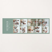 Sage grün Moderne minimale elegante Foto Collage Yogamatte (Vorderseite (Horizontal))