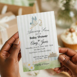 Sage Grün Storybook Babyparty-Einladung Einladung