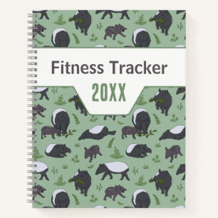 Sage-Grün Tapir Dschungel Fitness-Tracker Notizblock