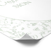 Sage-Grün-Toile-Individualschild Poster (Ecke)