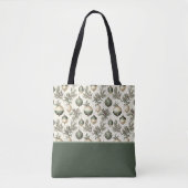 Sage Grün und Gold Ornamente Farbblock Tasche (Vorderseite)